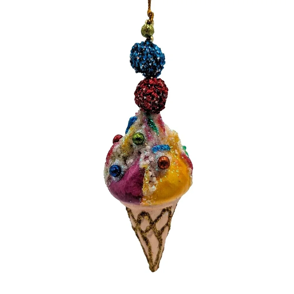 Ice Cream‎ Sticks with Sprinkles Ornaments Styrofoam